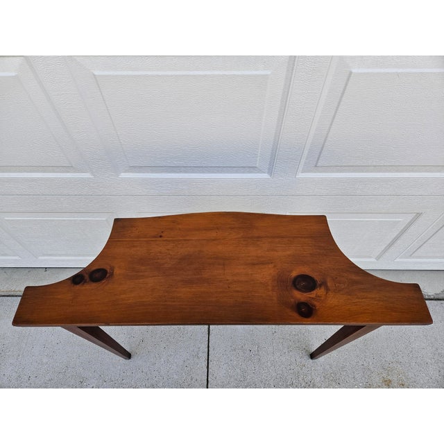 Mid 20th Century Federal Style Pine Shop Original Console Table For Sale - Image 5 of 11