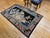 Antique Ningxia Pictorial Rug, Handwoven Wool Pile, Scenic Landscape, Navy & Tan, 4' x 7' For Sale - Image 12 of 14