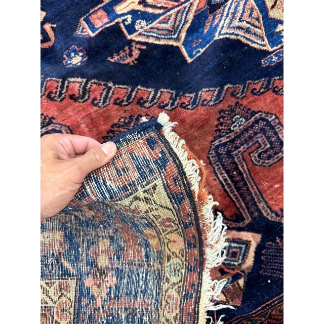 Antique Persian Tribal Bold Design Rug 10.8 x 13.6 For Sale - Image 4 of 7