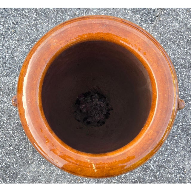 Moroccan Handcrafted Glazed Pottery Planter / Garden Urn For Sale - Image 4 of 6