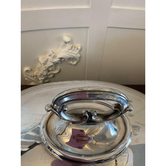 1900 - 1909 Antique Silver-Plated Meat Domes from Harrods, 1900, Set of 3 For Sale - Image 5 of 14