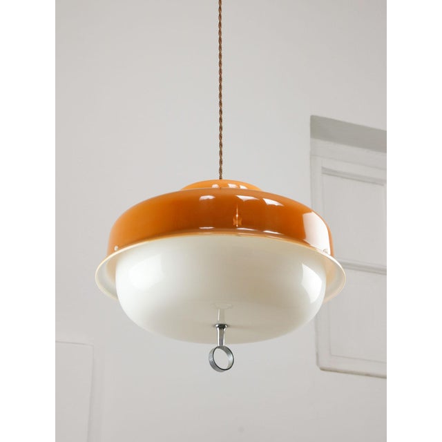 Space Age Brown Pendant from Guzzini, 1970s For Sale - Image 9 of 18