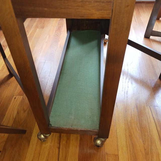 Vintage MidCentury Modern 1989 Romanian Drop Leaf Table With 4 Chairs