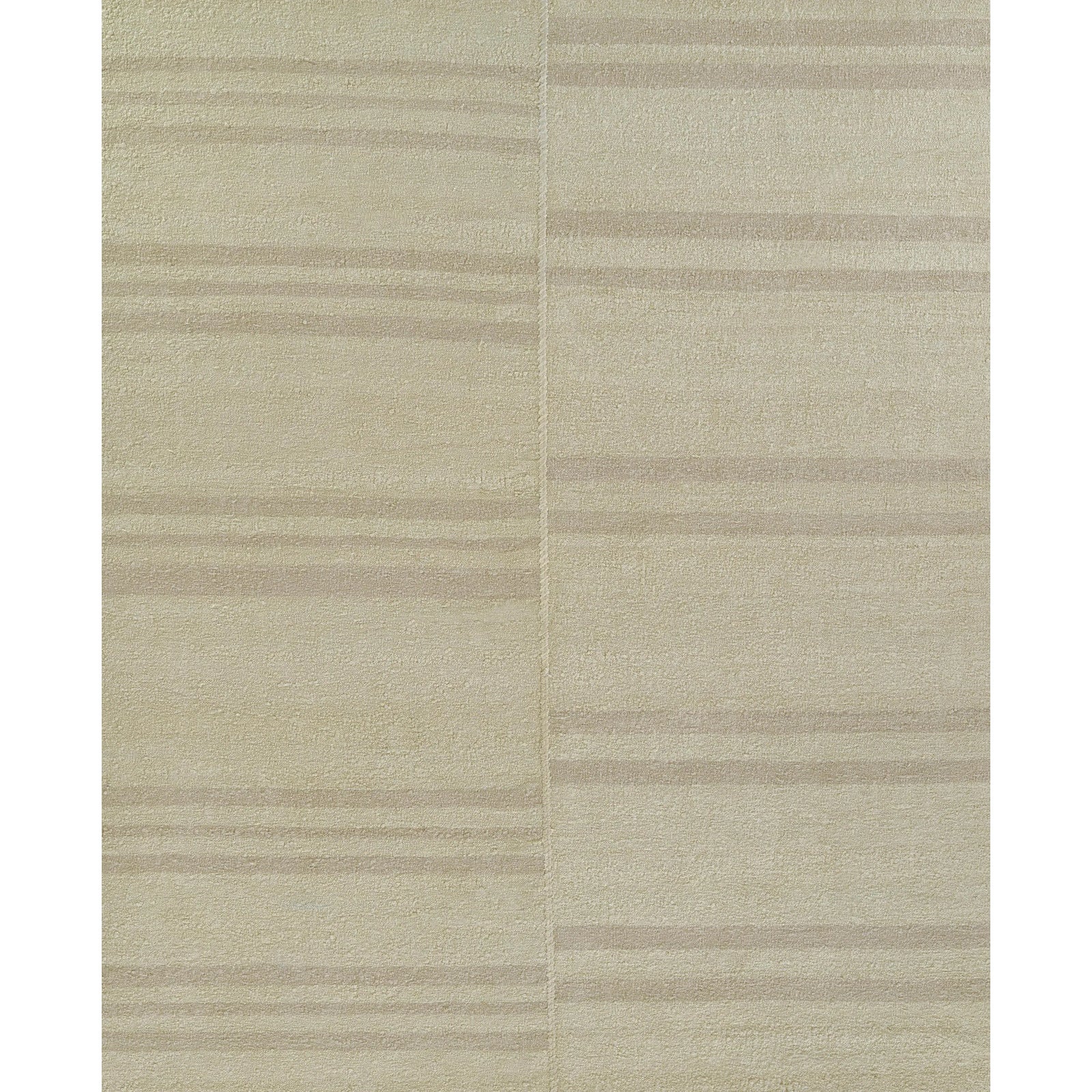 Pure Salt Koukila Broken Stripe Ivory Hand Woven Linen Area Rug, 6'3