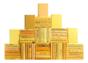 Decorative Books - Daffodil Book Wall - Set of 75 Yellow Books