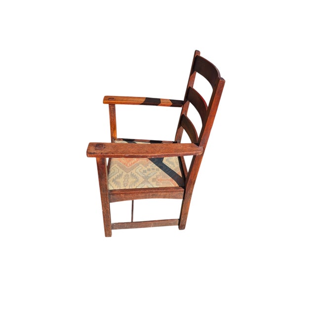Charles Stickley Oak Armchair Circa 1909 For Sale - Image 10 of 18