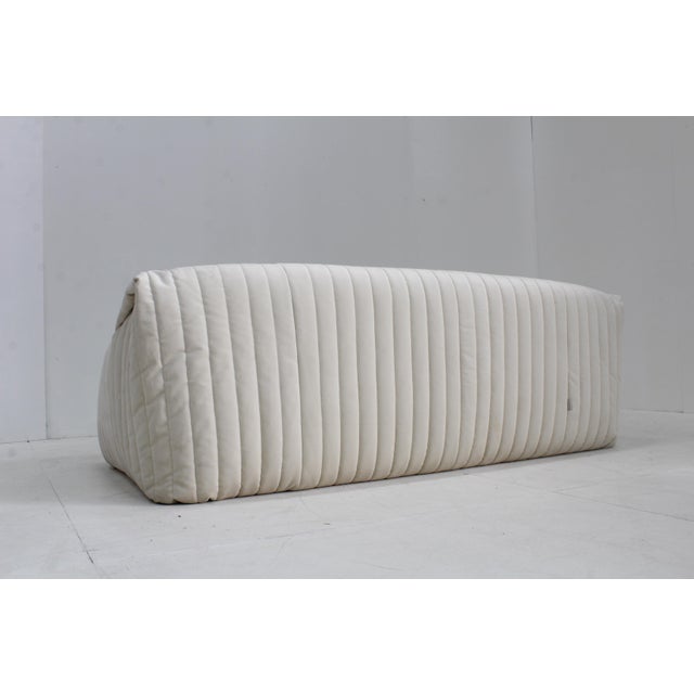 Vintage Cinna Sandra Three-Seater Sofa in Beige Velvet from Ligne Roset, 1970s For Sale - Image 6 of 14