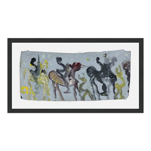 Late 20th Century Purvis Young Horsemen (Original Mixed Media Painting on Cloth)