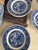 1960s Vintage Blue Willow Plates Set of Five Ironstone Style 6 3/8 Inch For Sale - Image 5 of 12