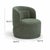 Dark Green Massa Textured Green Swivel Accent Chair For Sale - Image 8 of 8