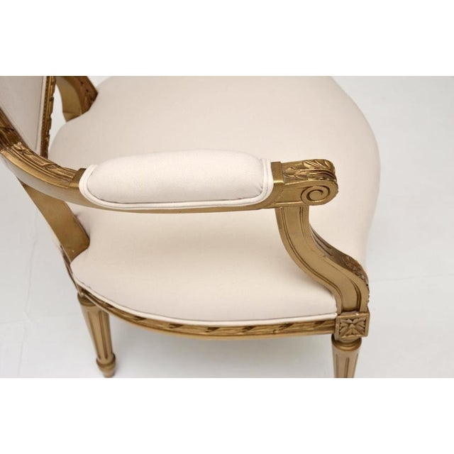 Vintage French Giltwood Salon Chair, 1930s For Sale - Image 9 of 11