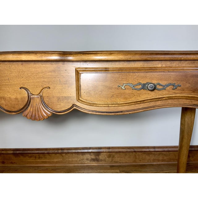Vintage Ethan Allen French Provincial Style Console Table For Sale - Image 10 of 15