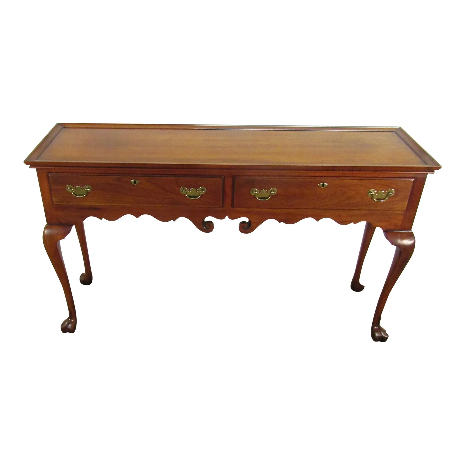 Statton Solid Cherry Console Table | Chairish