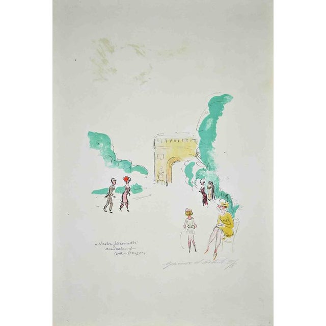 Kees Van Dongen, Figurative Composition, Edition of 10, 1950s, Etching For Sale