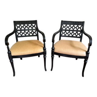 Late 20th Century Regency Style Chairs - 3 Pairs For Sale