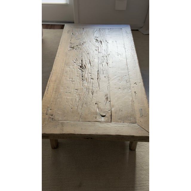 1920s Vintage Solid Poplar Coffee Table For Sale - Image 5 of 12