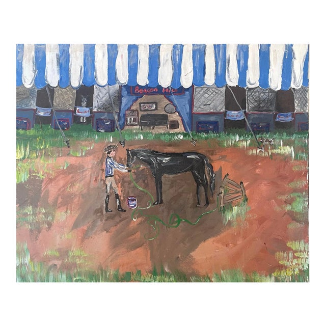 1989 Matthew Izzo Hampton Classic Painting Titled, Beacon Hill For Sale