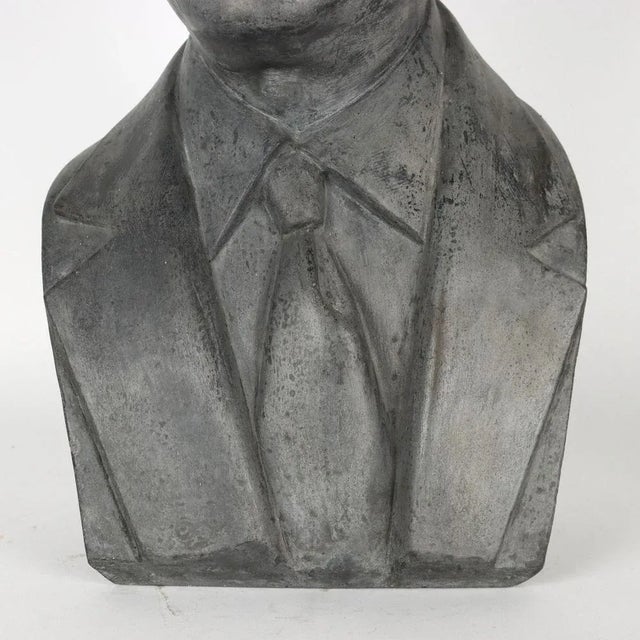 Bust of a Man in Cement For Sale - Image 4 of 8