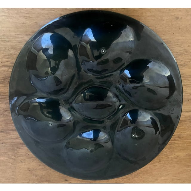Vintage French Oyster Plate by Saint Clement For Sale - Image 11 of 11