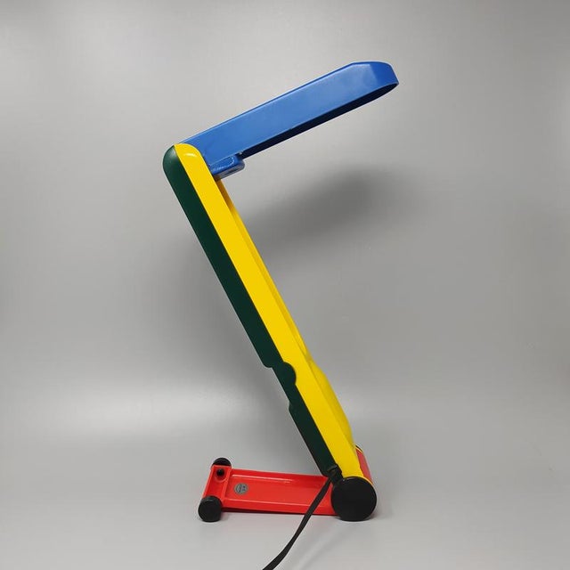 Mid-Century Modern Table Lamp from Benetton, Italy, 1980s For Sale - Image 3 of 10