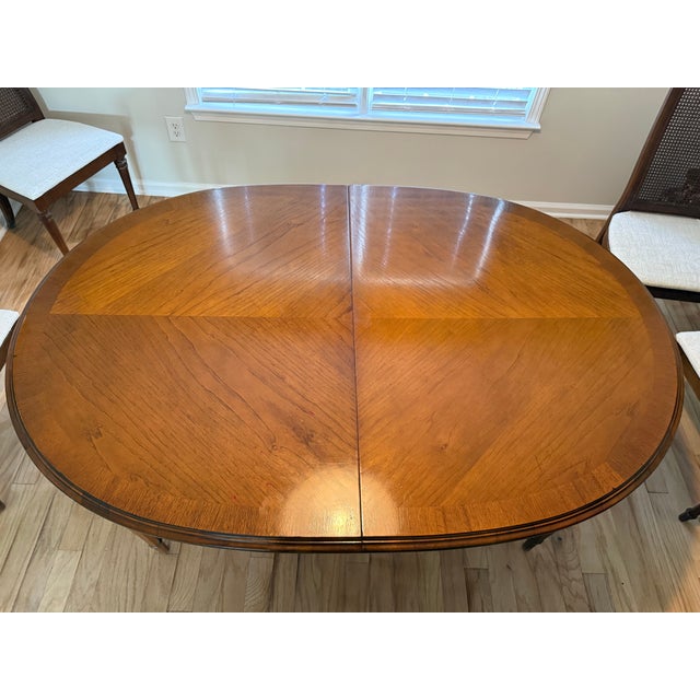 MCM Walnut Drexel Esperanto Dining Table With or Without Chairs For Sale - Image 13 of 16