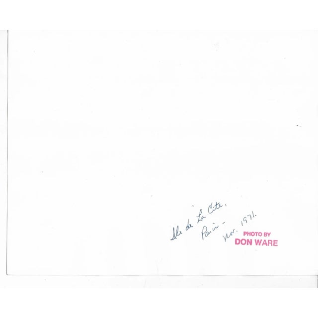 1971 black and white photograph by Los Angeles photographer Don Coleman Ware (1921-2006) of Ile de la Cite in Paris....