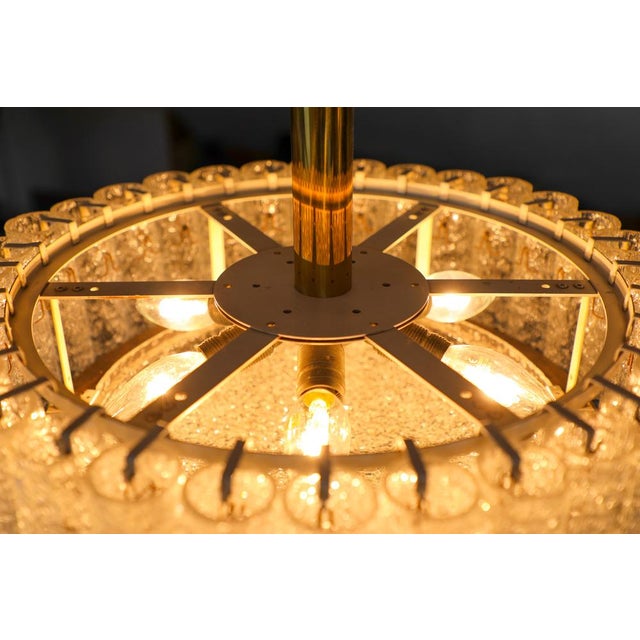 Vintage Ice Glass Tube Pendant Lamp from Doria Leuchten, Germany, 1970s For Sale - Image 14 of 18