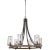 Rustic Sean Lavin By Visual Comfort Studio Angelo Medium Chandelier in Distressed Weathered Oak / Slate Grey Metal For Sale - Image 3 of 3