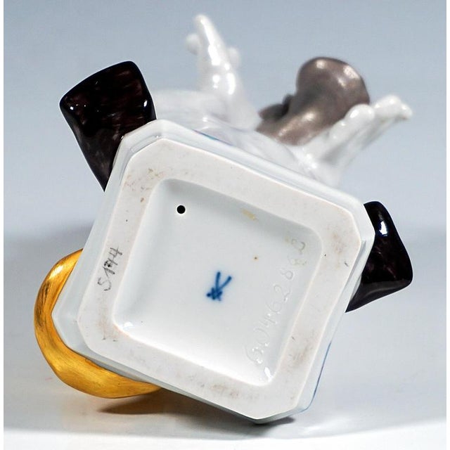 1990s Vintage Clown Figurine with Saxophone by P. Strang for Meissen, 1990 For Sale - Image 5 of 6