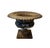 Dramatic cast iron garden urn with an egg-and-dart pattern gadrooned rim and square plinth pedestal base. Age and the...