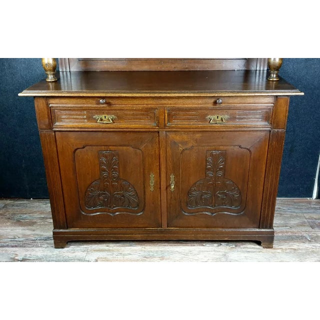 Art Nouveau Butterfly-Shaped Sideboard in Wood, 1900 For Sale - Image 4 of 6