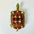 1960s Vintage Art Deco Coastal Hollywood Regency Bejeweled Brass Turtle Box For Sale - Image 15 of 18