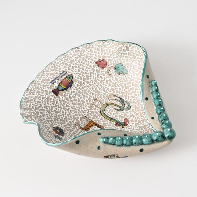 Mid-Century Modern Mid-Century Italian Bowl from Deruta, 1960s For Sale - Image 3 of 14