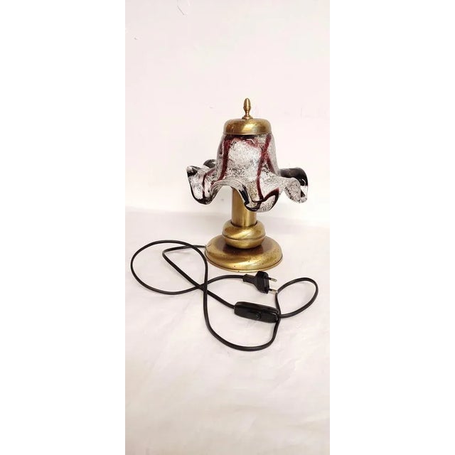 Table Lamp with Glass Tulip. Italy, 1980s For Sale - Image 10 of 13