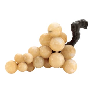 Italian Mid-Century Alabaster Grape Sculpture, Large For Sale