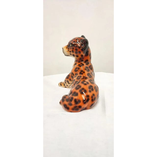 Boho Chic Ceramic Tiger, Spain, 1980s For Sale - Image 3 of 11