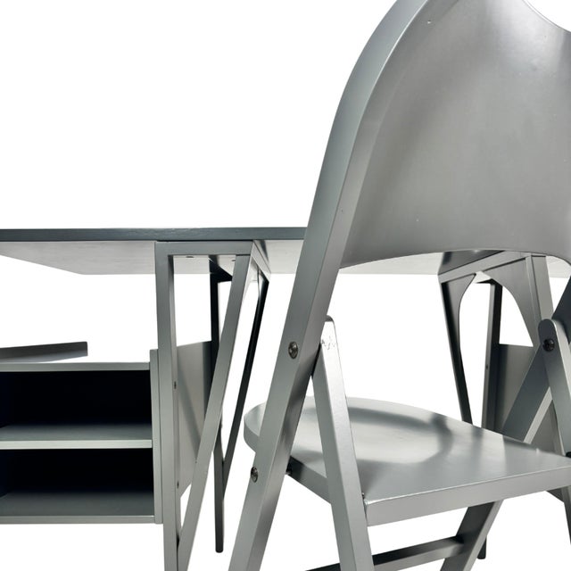 Desk and Chair Set by Castiglioni, 1979, Set of 2 For Sale - Image 12 of 15