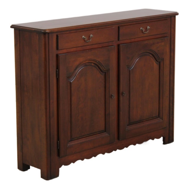 Country French 2 Drawer 2 Door Cherry Server For Sale
