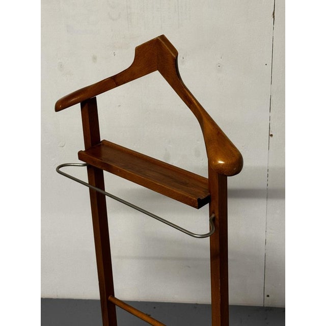 1960s Mid-Century Modern Italian Beech Dressboy Valet Stand, 1960s For Sale - Image 5 of 15