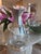 2020s Italian Pewter & Glass Water Pitcher With Sculptural Handle For Sale - Image 5 of 8