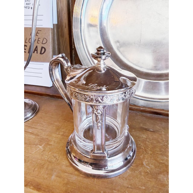 Antique Silver Mustard Pot From the Missouri Pacific Lines Railroad For Sale In New York - Image 6 of 6
