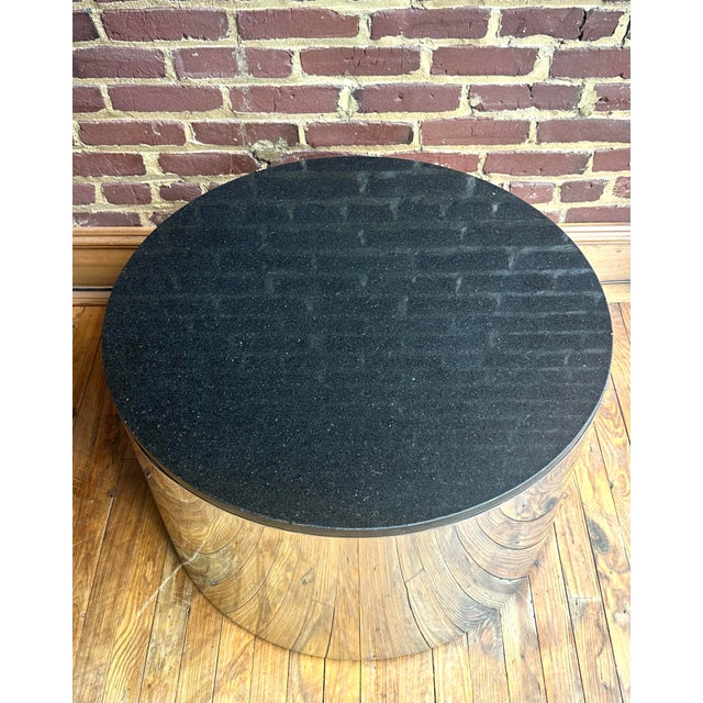 Habitat Chrome Drum Coffee Table by Paul Mayen for Habitat For Sale - Image 4 of 9