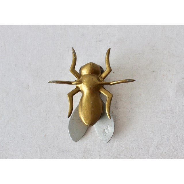 Vintage Mid-Century Oversized Painted Metal Fly Container For Sale - Image 10 of 12