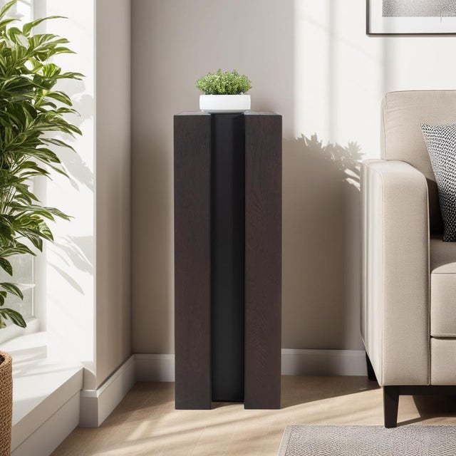 Bertoia Black Wooden Display Pedestal- Tall For Sale - Image 9 of 11
