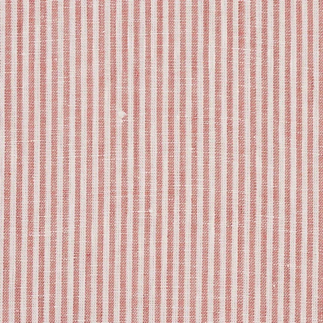 Transitional Sample - Schumacher Wesley Ticking Stripe Fabric in Coral For Sale - Image 3 of 3