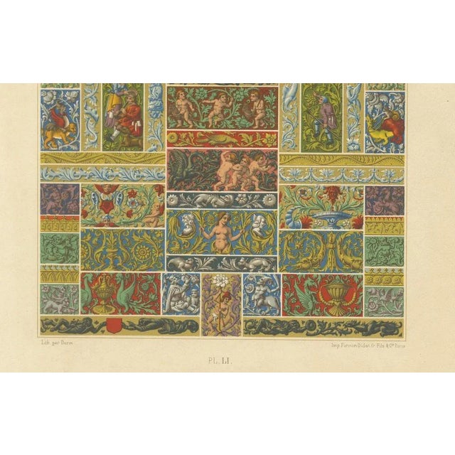 Durin after Albert Racinet, LI of L’Ornement Polychrome, 1869, Paper For Sale - Image 4 of 10