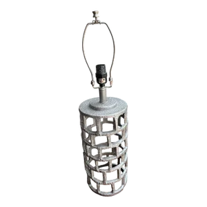 1990s Geometric Iron Lamp