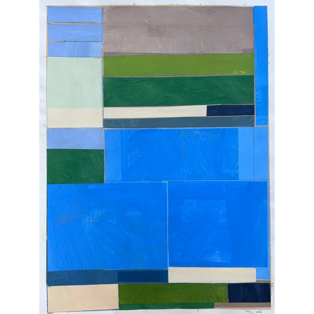 Discover the allure of contemporary art with this stunning 18x24" original collage painting, expertly crafted to bring...