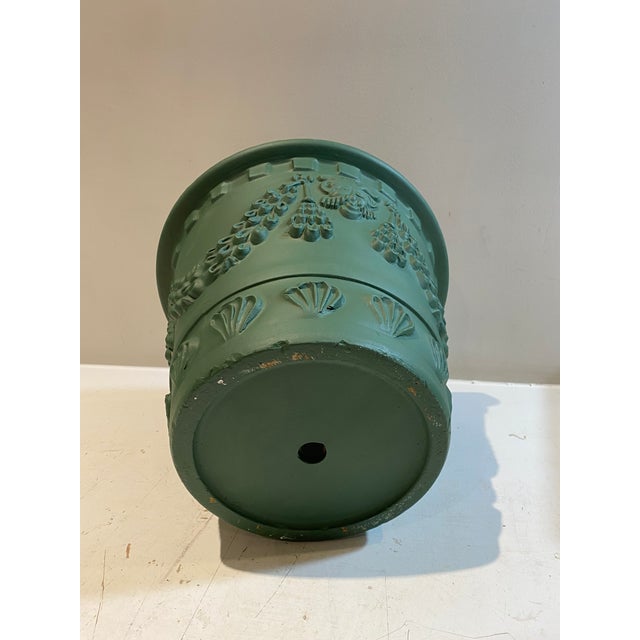 Italian Large Green Terracotta Planter For Sale - Image 3 of 9