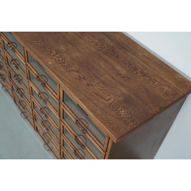 Vintage Dutch Oak Haberdashery Shop Cabinet, 1930s For Sale - Image 11 of 18